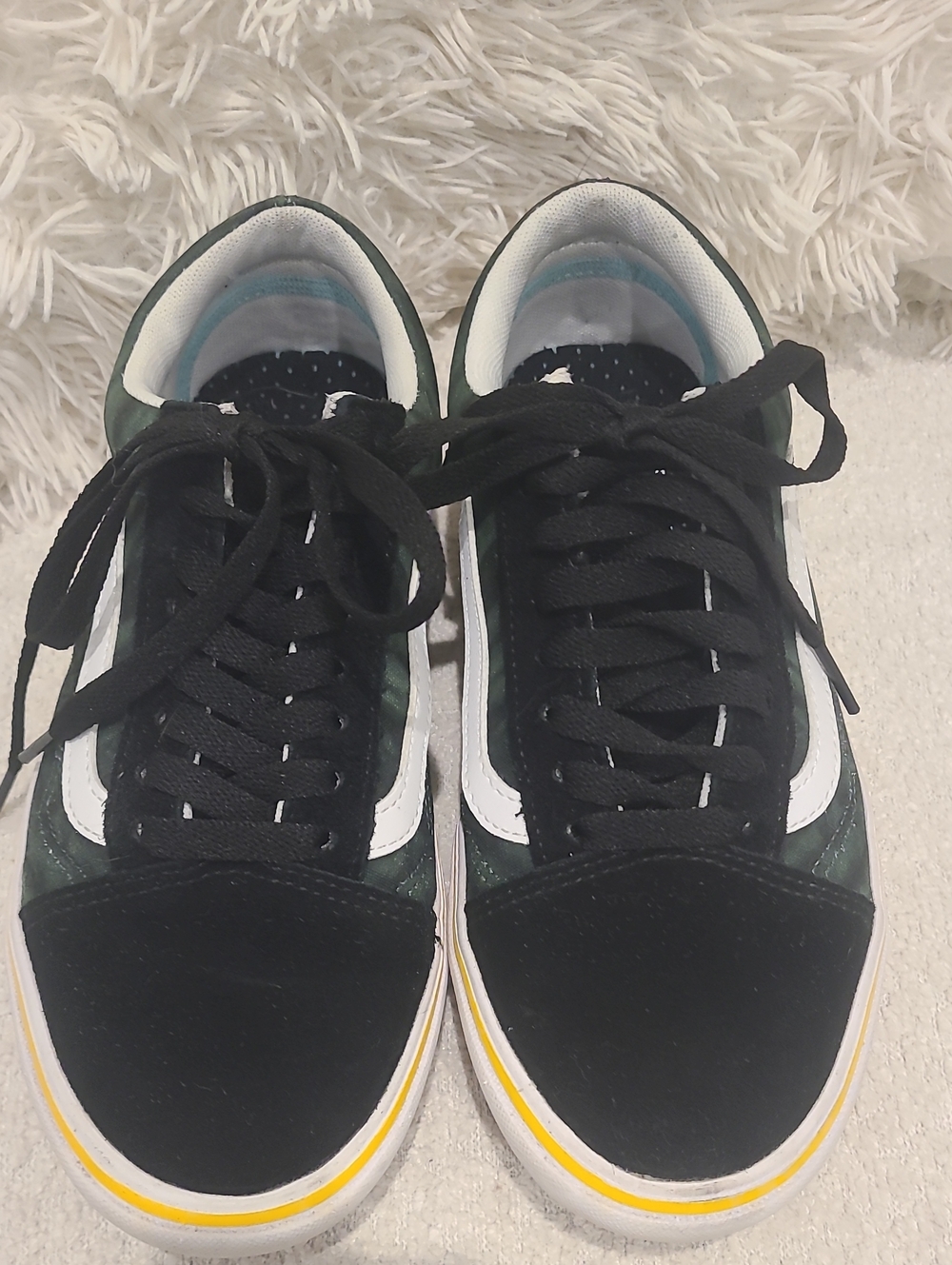 Vans Old Skool Black and Green Tye-dye Low-Top Sneakers